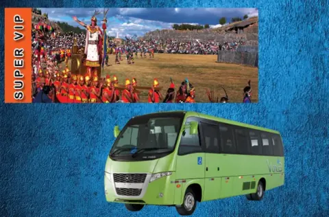 Billet Inti Raymi 2027. Tronçon orange + bus touristique