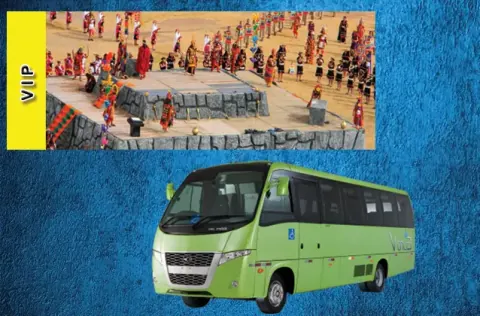 Billet pour Inti Raymi 2027. Section jaune + bus touristique