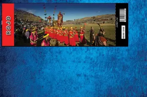 Billet pour l'Inti Raymi 2027. Section rouge.